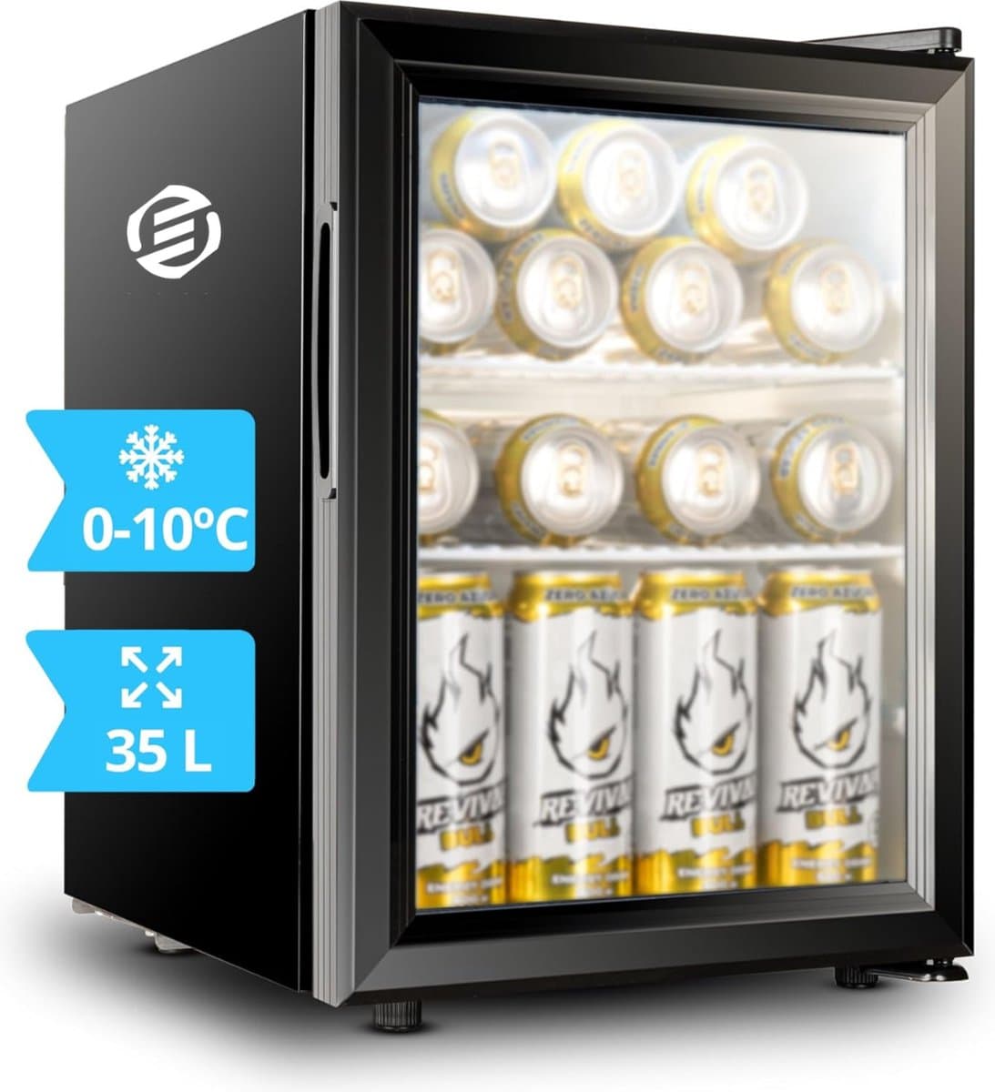 Equivera Mini Fridge for Drinks - Kleine Koelkast - Mini Koelkasten - Minibar - Mini Fridge - Mini Koelkast - Mini Koelkastje - Must have voor in Huis! — afbeelding 1