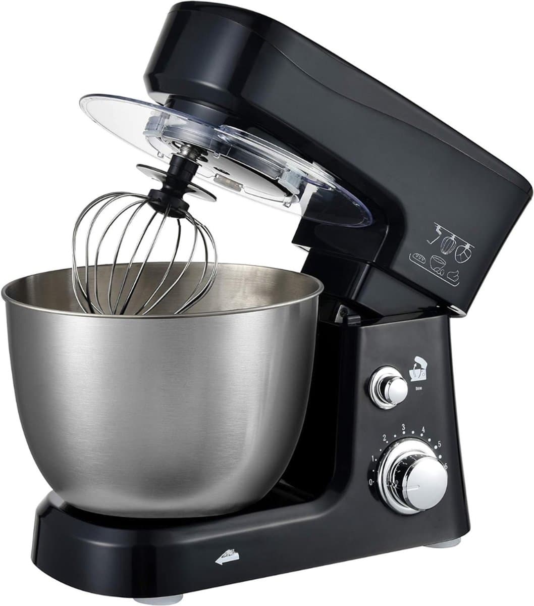 Florixa® Mixer met mengkom - Mixer - Mixer met mengkom keukenmachine - Zilver - 22 cm x 35 cm x 30 cm — afbeelding 1