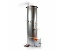 Eurocatch Telescopische Rookoven Rond 101 cm - Verzinkt Metalen Rookton - Rookkast voor Buiten met Thermometer en 10 Rookhaken - Smoker voor Vis, Vlees en BBQ Roken