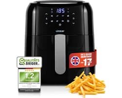 Heteluchtfriteuse - Airfryer - Snel en gezond koken - 55L capaciteit timer warmhoudfunctie - 33x27x33 cm - Zwart