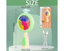 Draagbare Mini Ventilator met Licht - Oplaadbare Handventilator voor Thuis, Kantoor en Buiten