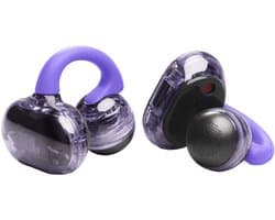 JBL Soundgear Clips - Open ear Oortjes - Oortjes Draadloos - Sport Oordopjes - Bluetooth - Sporten - Hardlopen - 32 uur - Spatwaterdicht - IP54 - Oorclips - Paars