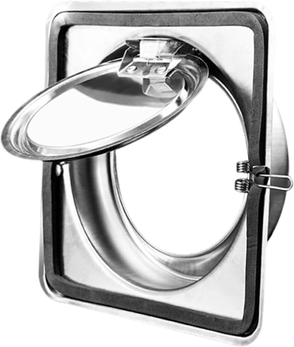 Terugslagklep voor afzuigkap - roestvrij staal - 18 - 8 cm x 18 - 8 cm — afbeelding 1