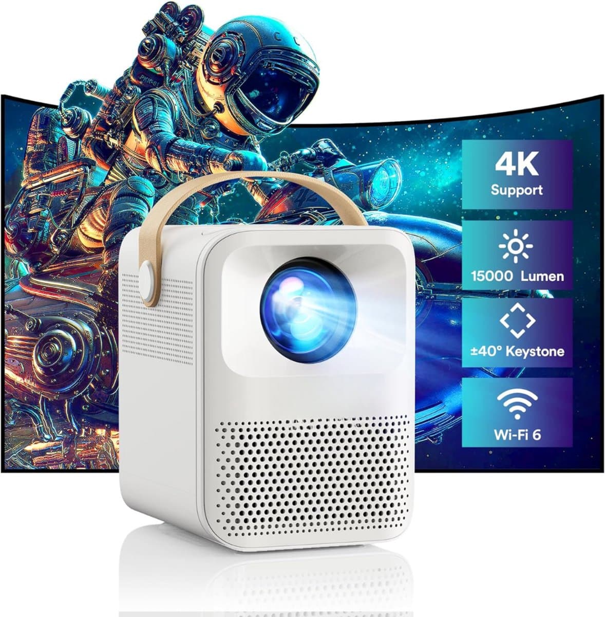 Lexium Mini beamer - Projector - Beamerscherm - Projectiescherm - Outdoor & Indoor Projector - — afbeelding 1