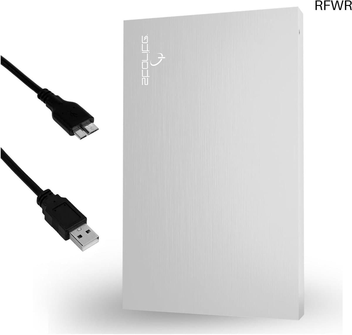 RFWR® Ultradunne draagbare externe harde schijf 1TB met USB 3.0 - Geschikt voor PC, Mac, Gaming en Laptop — afbeelding 1