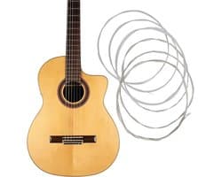Nylon gitaar snaren - Akoestische gitaar - Gitaarsnaren Set - Klassieke Gitaarsnaren - Set van 6 Gitaarsnaren voor Klassieke Akoestische Gitaar - Snarenset - Nylon Snaren - 6 Snaren - Europese Kwaliteit - Gitaarsnaren