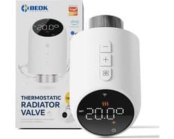 Slimme Wifi Radiatorthermostaat - Digitale Verwarmingsregelaar met App Bediening (Tuya)