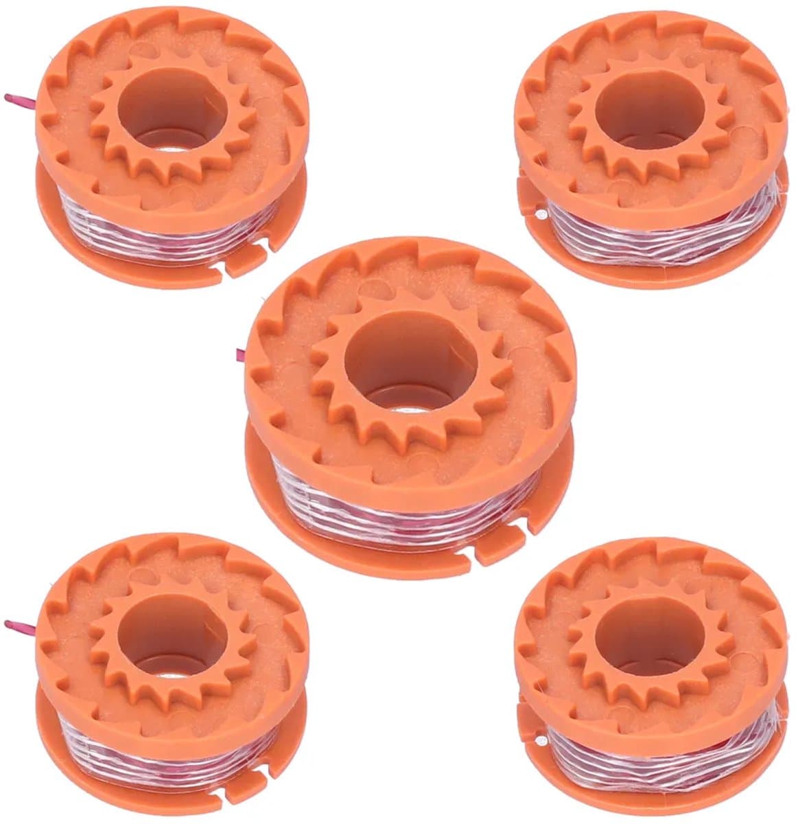 Set van 6 vervangende spoelen Geschikt voor grasmaaiers, Geschikt voor WORX WG150E WG151E WG154E WG155E WG157E WG160E WG163E — afbeelding 1