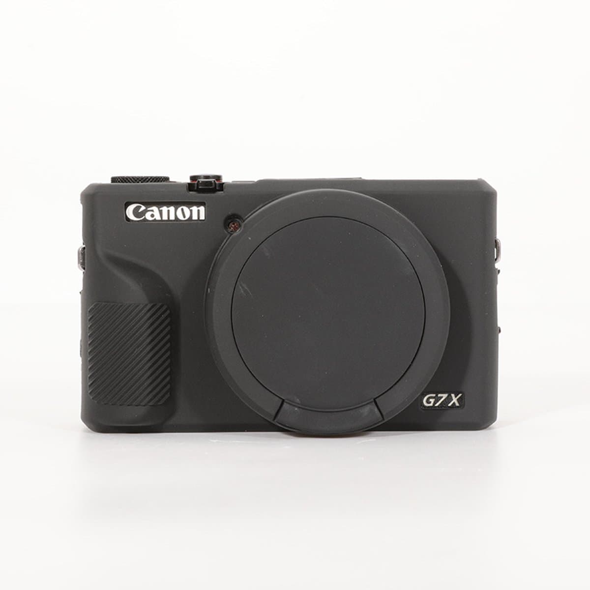 Siliconen camerahoes - Beschermhoes - Camerabeschermingshoes - Compatibel met Canon G7X Mark III camera - Zwart — afbeelding 1