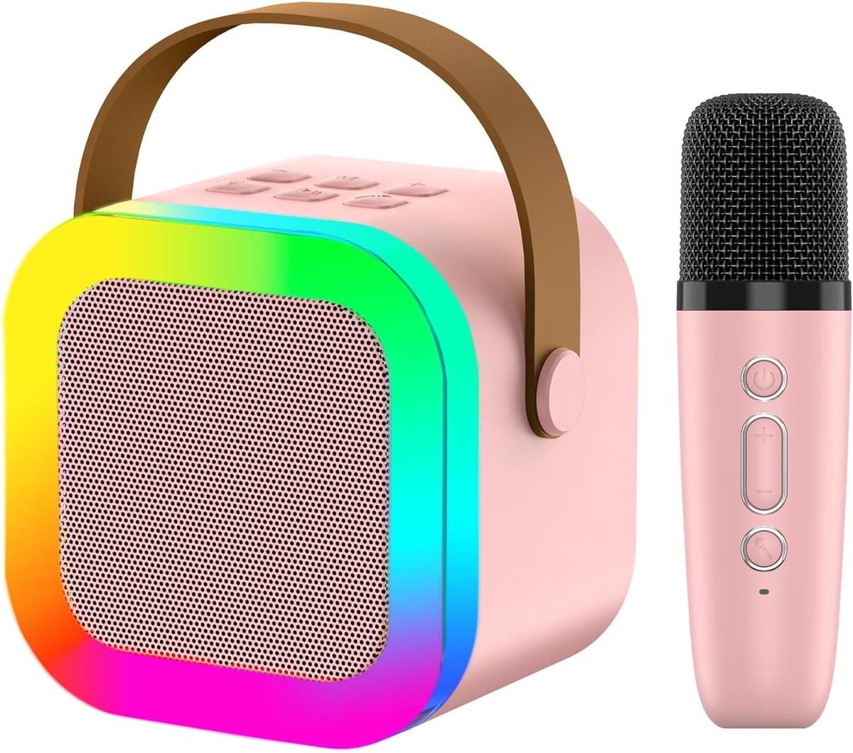 Vitdipy - Karaoke Set - Karaokemachine voor Kinderen - Met Bluetooth Speaker en Draadloze Microfoon - Mini Draagbare Bluetooth Luidspreker - Roze — afbeelding 1