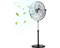 VEVOR Staande Ventilator 560mm Ventilator 3 Snelheden 115-147cm Hoogte Verstelbaar