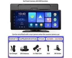E32 - Dashcam voor Auto - WiFi - Dashcams - FullHD video - Super compact - Parkeermodus - 16:9 - 10.26 inch Scherm - Met Achteruitrijcamera - Zwart
