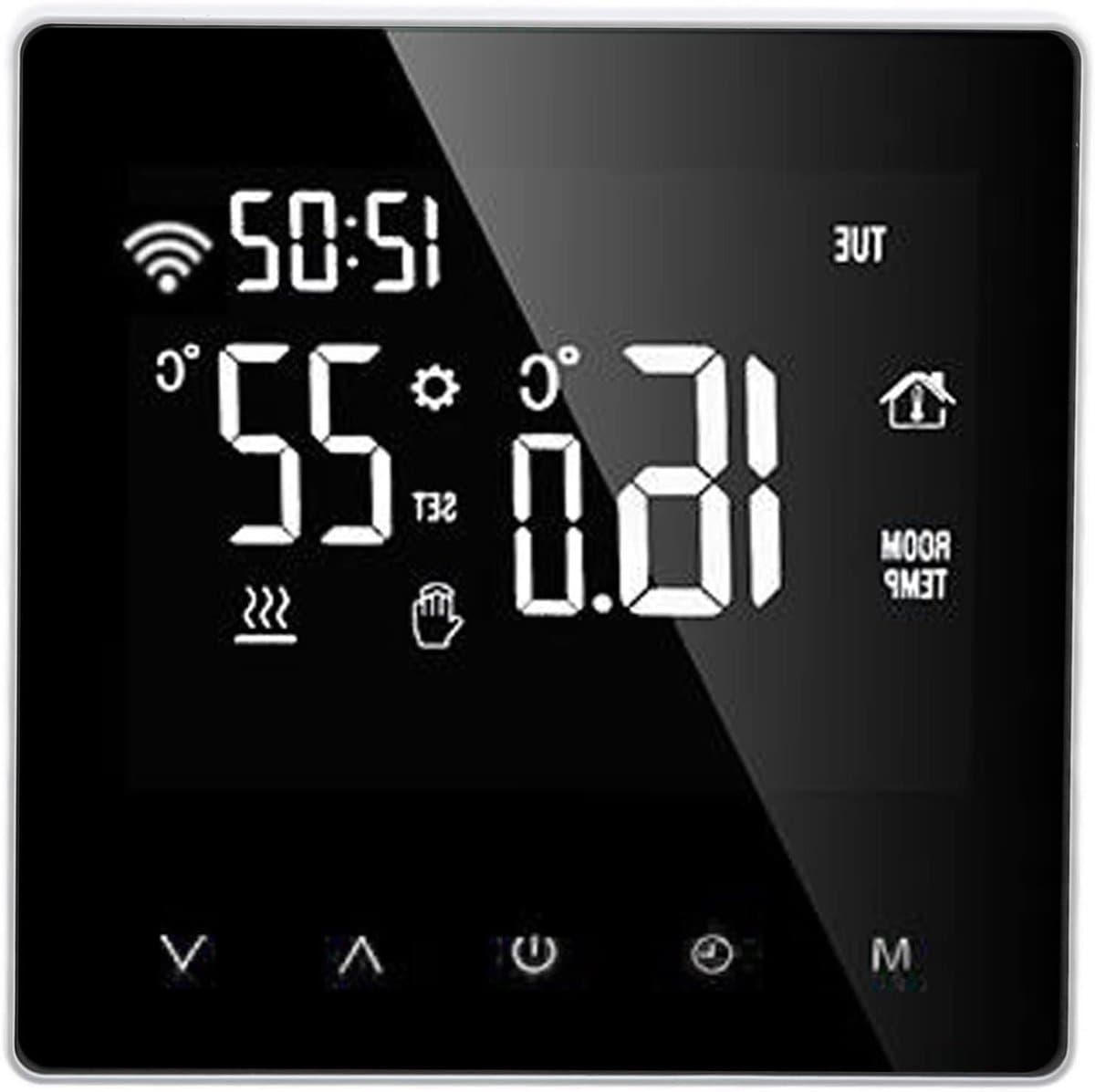 Digitale Thermostaat - Temperatuurregelaar Verwarming - Comfort Verwarmen - Intelligent Energiebesparend - AC230V - Wit — afbeelding 1