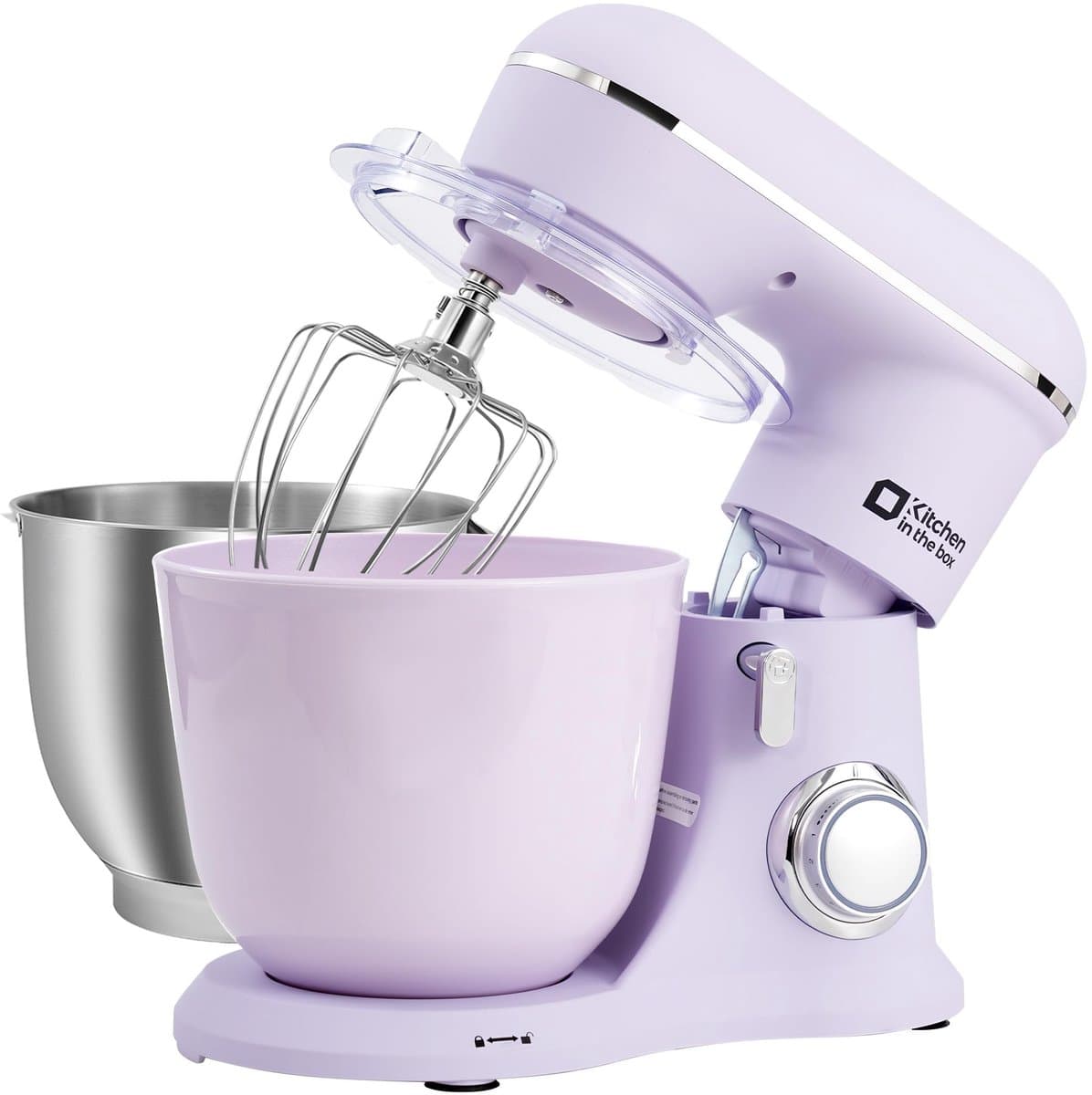 SnelShoppen - Kitchen in the Box Keukenmachine 1300W, 10 Snelheden, 4.5L + 5L Mengkommen, Elektrische Standmixer met Garde, Klopper en Deeghaak (Lila) — afbeelding 1
