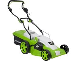 Elektrische Grasmaaier - Grastrimmer Duwmaaier - Gazon Onderhouden - Krachtige Inductiemotor - 42 cm Maaibreedte - Groen