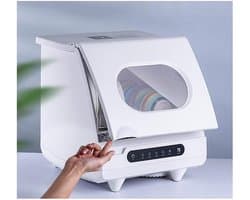 Tafelblad vaatwasser - Mini vaatwasser - Huishoudelijk gebruik - Intelligente automatisering - 1 mand - Wit