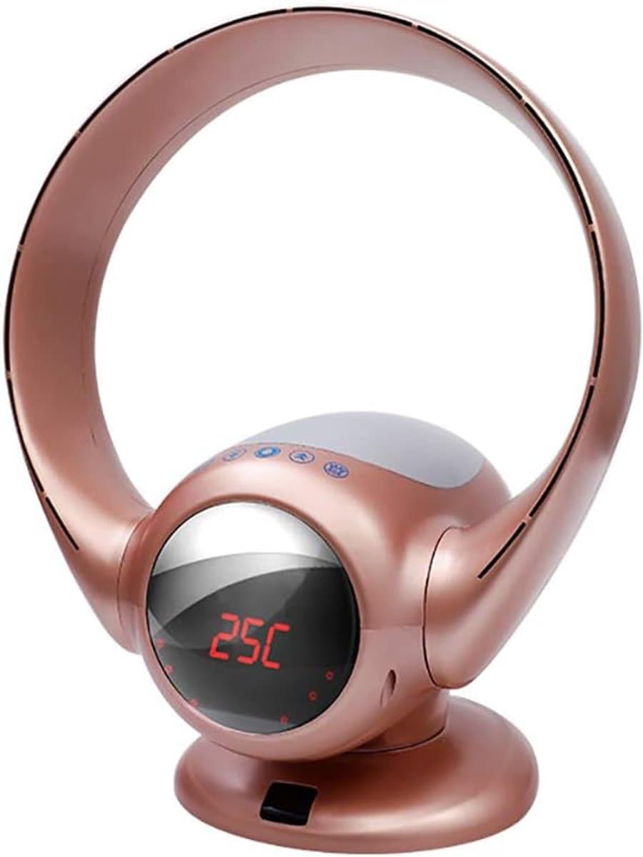 Zuilventilator - Torenventilator Vloerventilator - Ruimte Koelen - Bladloos Ontwerp - 31 x 41 cm - Champagne — afbeelding 1