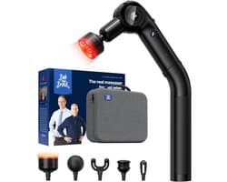 Massagepistool - Zwart - Infrarood Warmte - Verlengbare Handgreep - Voor Thuis & Sport