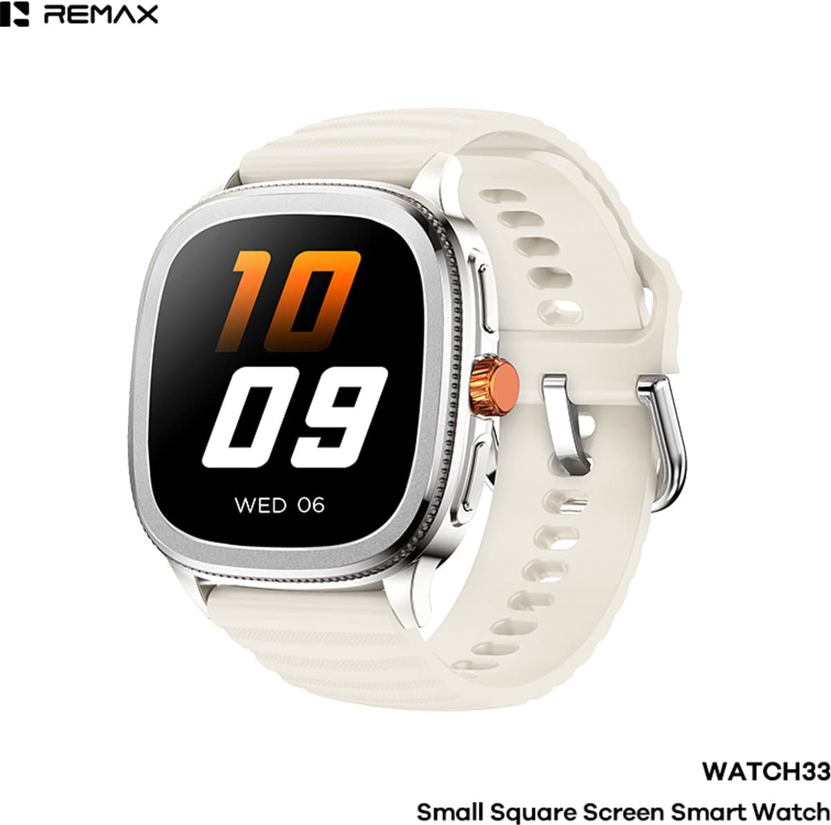 Remax WATCH33 - Smartwatch - AMOLED - IP68 - Vierkant scherm - Zilver — afbeelding 1