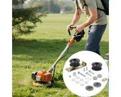 Grasmaaier Katrol Set - Poelie en Riem - Gazon Onderhoud - 30% Efficiënter - 15 Min Installatie - Zwart
