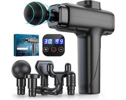 QORA® Massage Gun Professioneel - Massage Gun - Zwart - 15cm x 10cm x 7cm