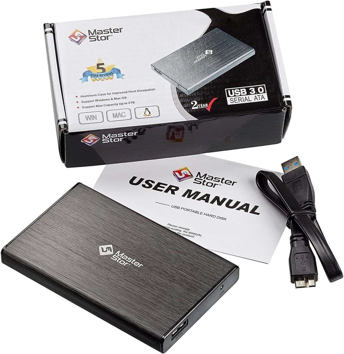 Externe Harde Schijf - Draagbare Opslag - Bestanden Opslaan - Supersnelle USB 3.0 - 1TB Capaciteit - Zwart — afbeelding 1