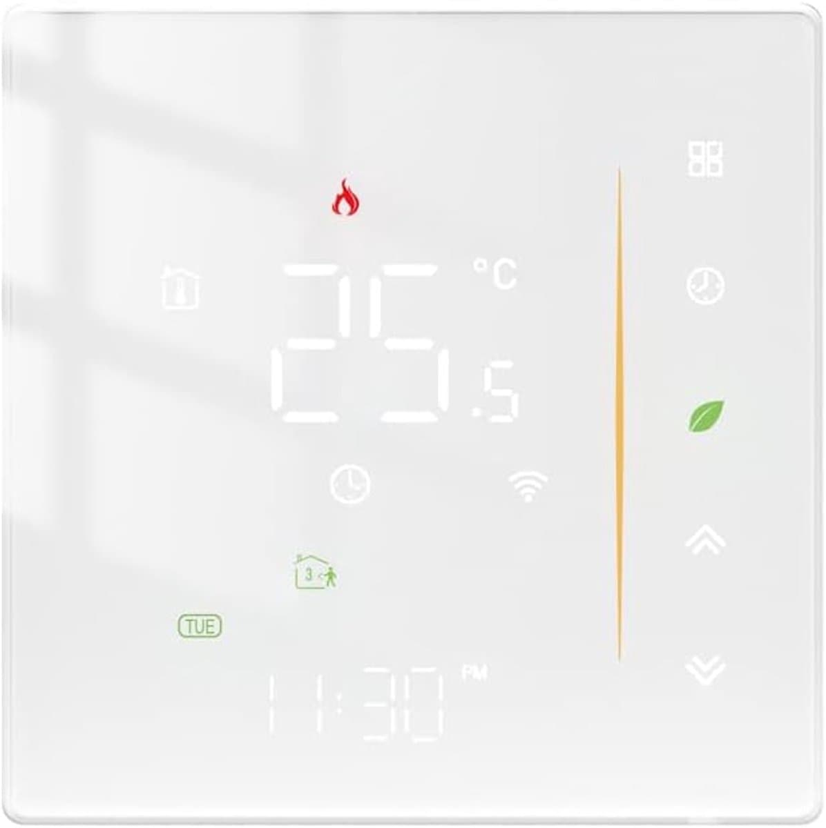 Slimme Thermostaat - Temperatuurregelaar - Energie Besparen - Weekprogramma Instelbaar - 88 x 88 mm - Wit — afbeelding 1