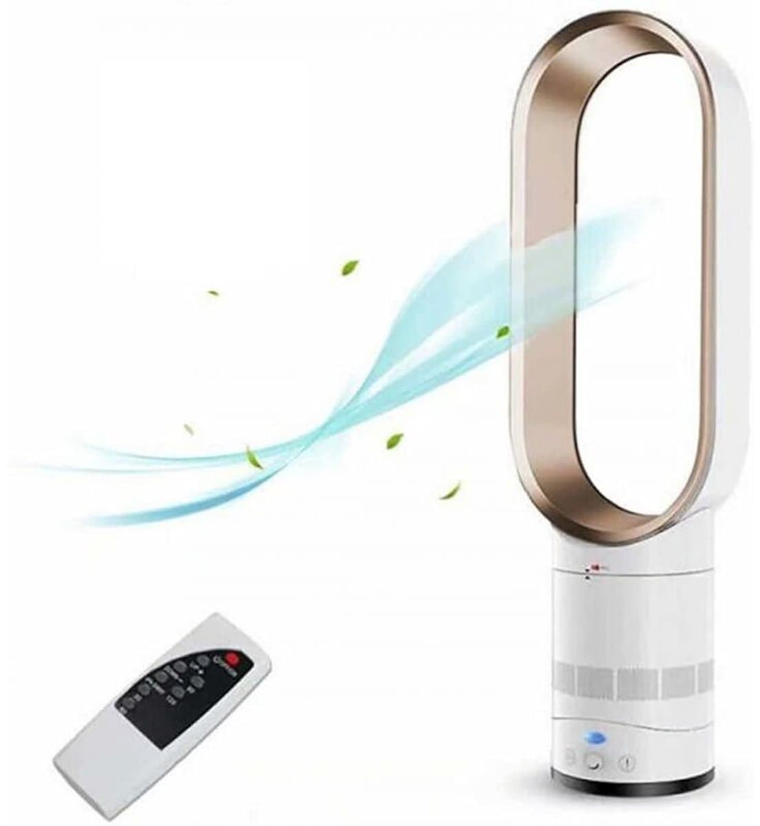16-inch ventilator zonder bladen – Stil ontwerp, 3 windsnelheden – Afstandsbediening met een bereik tot 6 meter – Kindveilig ontwerp — afbeelding 1