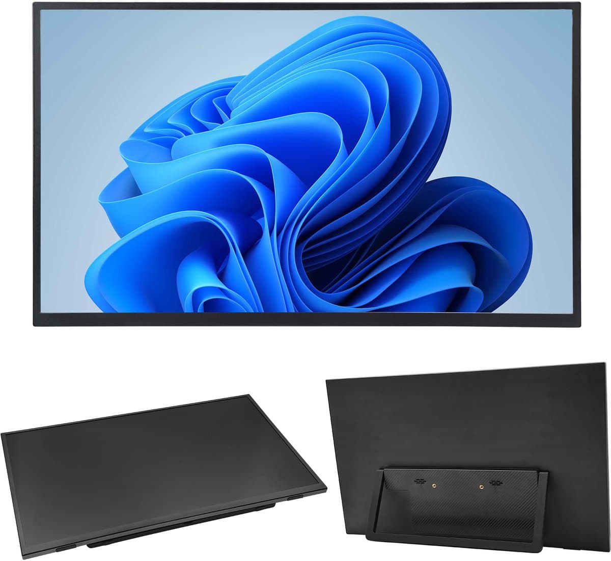 18.5" Draagbare Monitor – 1080P IPS, 100Hz, Dual USB-C, HDMI, Plug & Play – Ultra Slim 1,12kg – Voor Laptop, Telefoon, Gaming — afbeelding 1