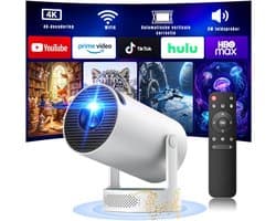 YOR® Mini beamers - Projector - Mini beamer - Wit - 15cm x 15cm x 23cm