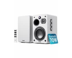 Majority D70X Active Bookshelf Speakers - Bluetooth - 70W RMS - Stereo - Ingebouwde Mid-woofer - Wit
