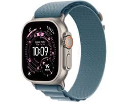 Apple Watch Ultra 3 Cellular 49mm Natural Titanium Case with Light Blue Alpine Loop - Small