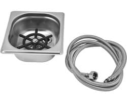 Automatische Glazenspoeler - Bekerwasser RVS - Snel Glazen Reinigen - Meerhoekige Wateruitlaat - 20 x 13 x 0.5 cm - Zilver