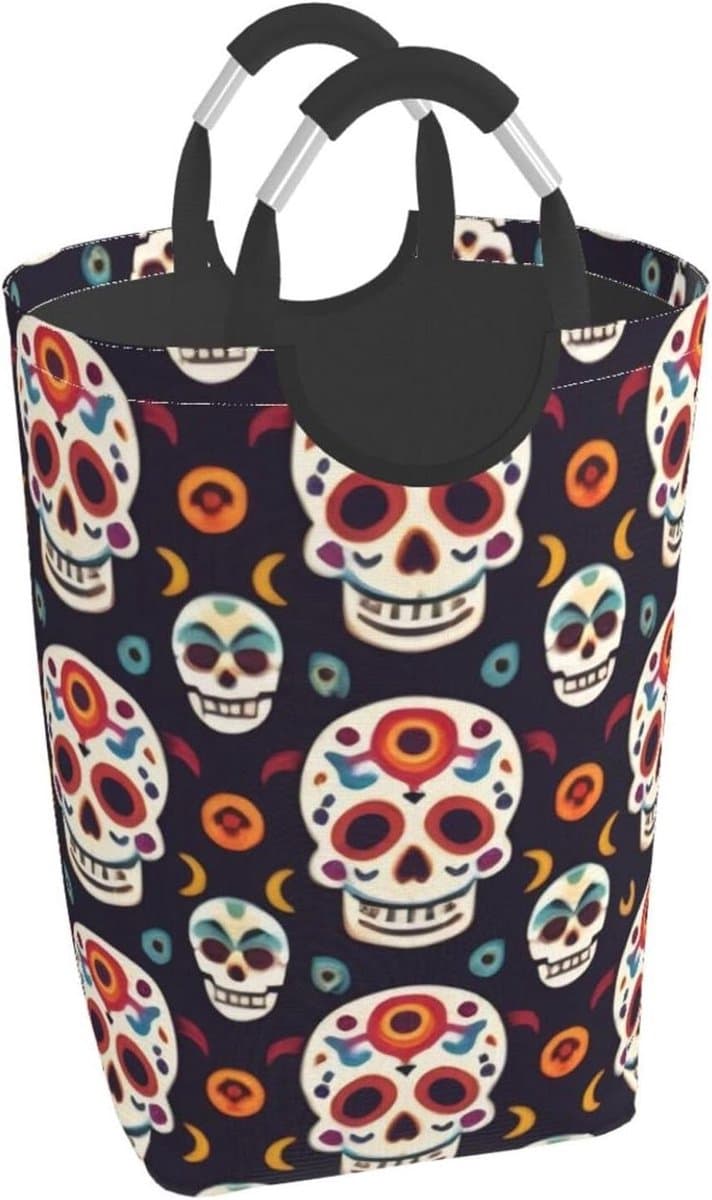 Wasmand - Vuilniszak Kledingmand - Wasgoed Opbergen - Waterdicht Oxford Doek - 50 Liter - Zwart — afbeelding 1