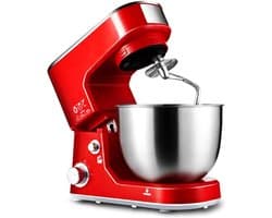 Keukenmachine - Deegmixer Garde - Bakken en Koken - 1000W Krachtige Motor - 5L Komcapaciteit - Rood