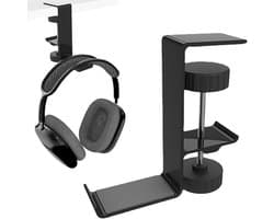 Headphone Holder - Headphone Stand - Gaming Headphone Hanger - Universele Aluminium Legering - Onder Bureau - Hangende Haak - Zwart