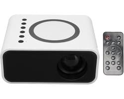KZQ Mini Projector - Draagbaar Full Hd 1080p Led Projector Met Wifi - Geschikt Voor Telefoon En Computer - Ideaal Voor Thuis Slaapkamer Tuin Binnen Buiten Kamperen En Voetbal Kijken - Wit