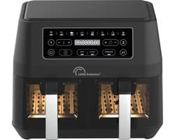 Little Balance 8765 - dubbele Airfryer - 2 x 4.5 liter inhoud - 2460 Watt - 8 programma's - PFAS vrij