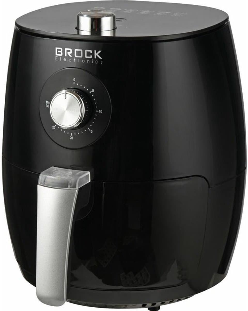 Brock Electronics Airfryer 3,5L – Heteluchtfriteuse zonder Olie – PFAS-vrij – 1300-1500W – Zwart – 6 Automatische Programma’s – Gezond Frituren – Compacte Airfryer voor Gezin of Single’s – Zwart — afbeelding 1