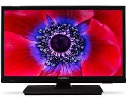 MEDION E8192501 47 cm (19 inch) HD-tv met dvd-speler (perfect voor camping, camper, vrachtwagen, tuin, 12V auto-adapter, drievoudige tunerontvanger, HDMI, USB, MD 819001)