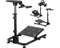 HUZARO Speed 2.0 - racestuur standaard - stuurstandaard - Wheel stand - race cockpit - Inklapbaar - Geschikt voor Logitech, Thrustmaster & Fanatec - Zwart
