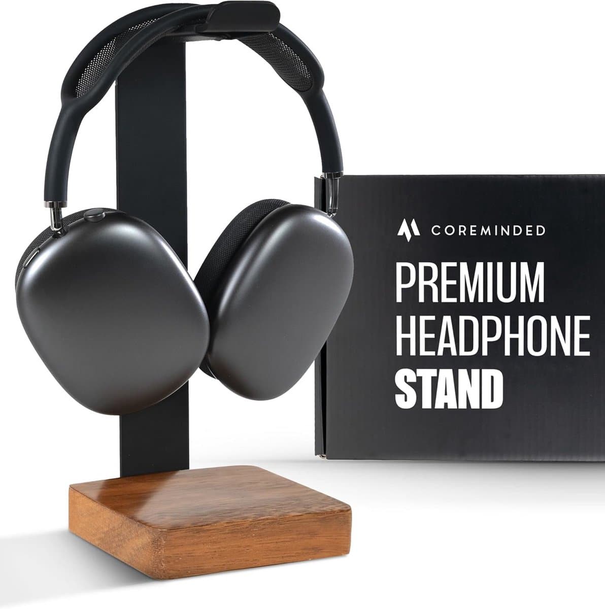 Hoofdtelefoon Standaard Walnoot - Houten Headset Houder — afbeelding 1