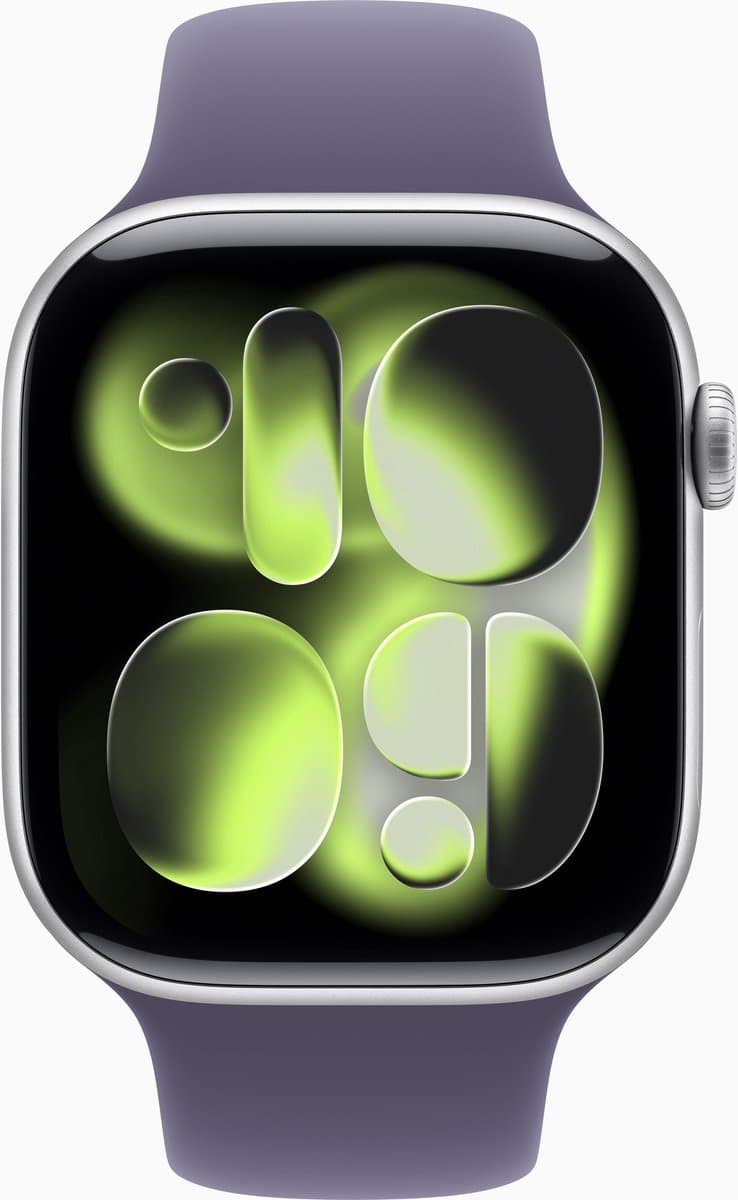 Apple Watch Series 11 gps - 42mm aluminium Case - Purple Fog Sport Band M/l Smartwatch Silver — afbeelding 1