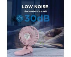 Mini Draagbare Ventilator met 4 Snelheden en 180° Opvouwbaar Ontwerp