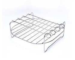 Airfryer grill roestvrijstalen stoomrek huishoudelijke elektrische frituurpan accessoires grill 4-pins dubbellaags airfryer rek