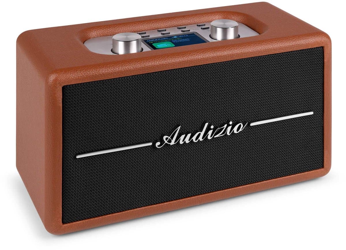 Retro radio - Audizio Tune60 - DAB radio met Bluetooth - Vintage look - DAB+ en FM - Bruin — afbeelding 1