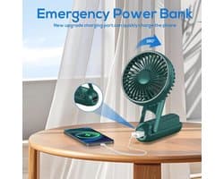 Draagbare Mini Handventilator - Oplaadbare USB Ventilator met 5 Snelheden - Opvouwbare Zakventilator voor Kantoor en Outdoor