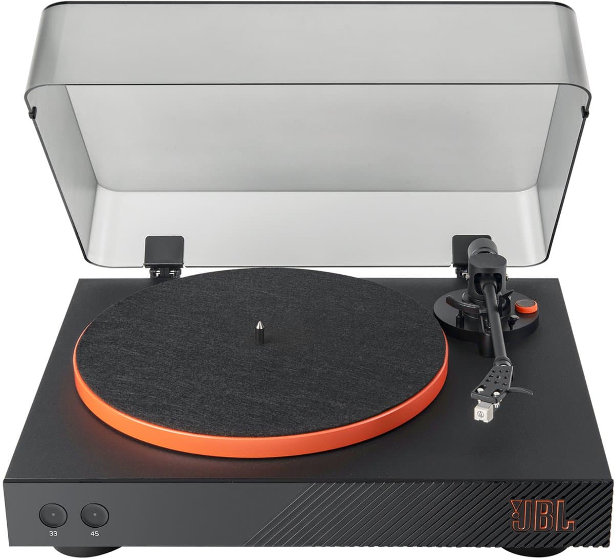 JBL Spinner - Bluetooth Platenspeler - Draaitafel voor Vinyl LP - Met Phono Voorversterker - 33/45 RPM - Aluminium Design - Zwart — afbeelding 1
