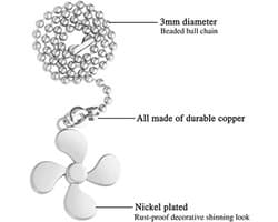 2 Stuks Plafond Ventilator Trekketting - Zilver