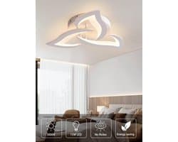 Dimbare Moderne Plafondlamp voor Woonkamer en Slaapkamer - Met Geheugensfunctie, 15 W, Φ56 cm, 3000-6000 K, Bloemblad Design